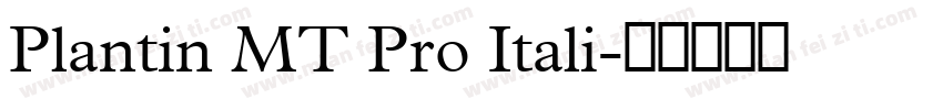 Plantin MT Pro Itali字体转换